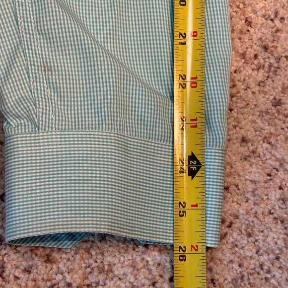 Cinch Mens Green Checkered Cotton Long-Sleeve Shirt Size Small - Picture 11 of 11